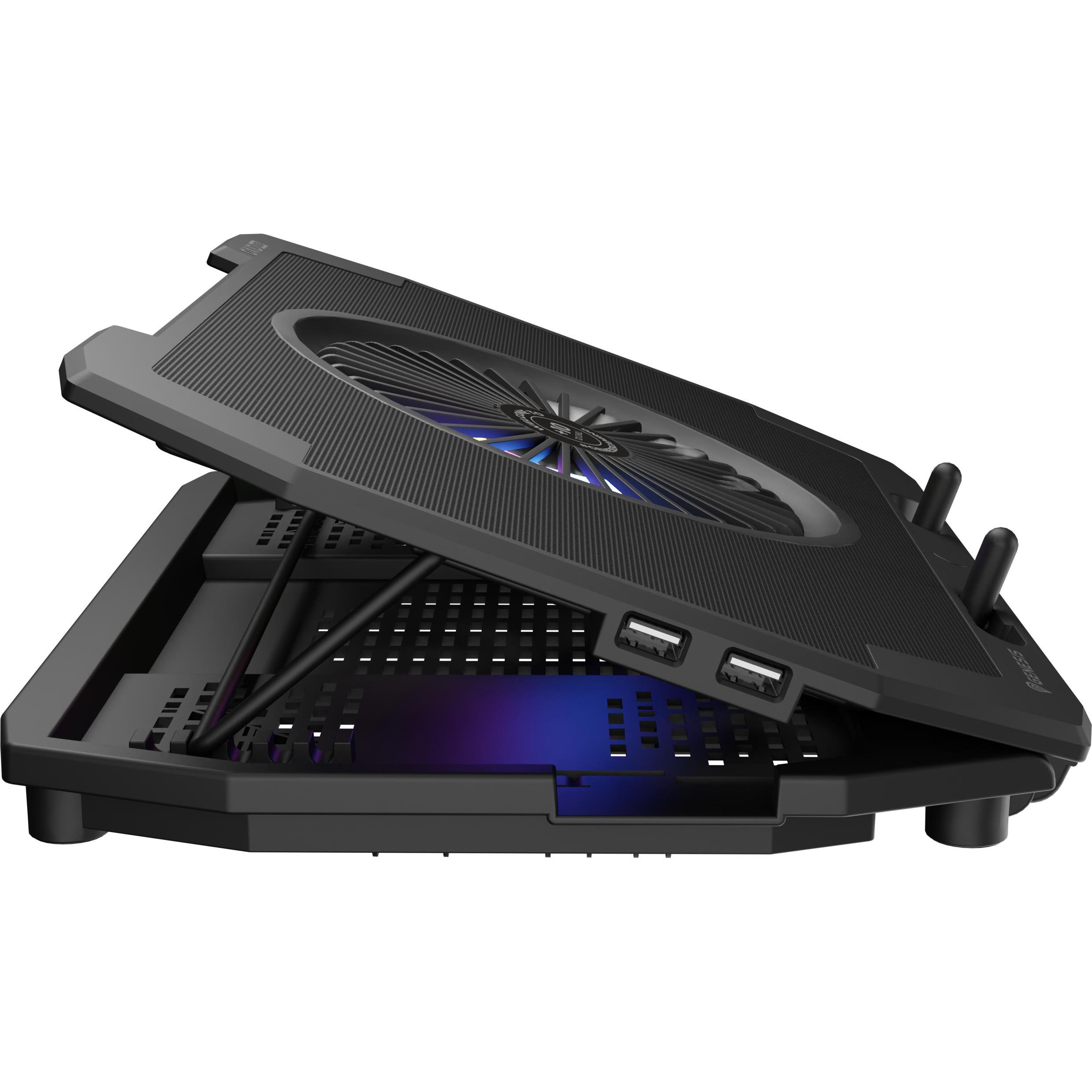 Thumbnail - Genesis Laptop Cooling Pad OXID 850 Black, 270 x 400 x 35 mm, Notebook Ständer, Schwarz