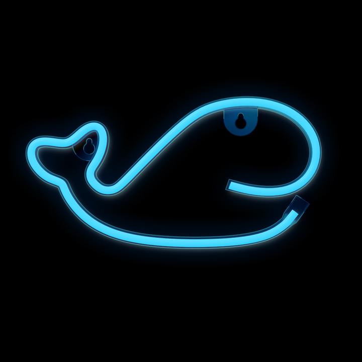Actual product image Forever Light Neon LED Light WHALE blue Bat + USB FLNE19 (29 cm, 6 lm)