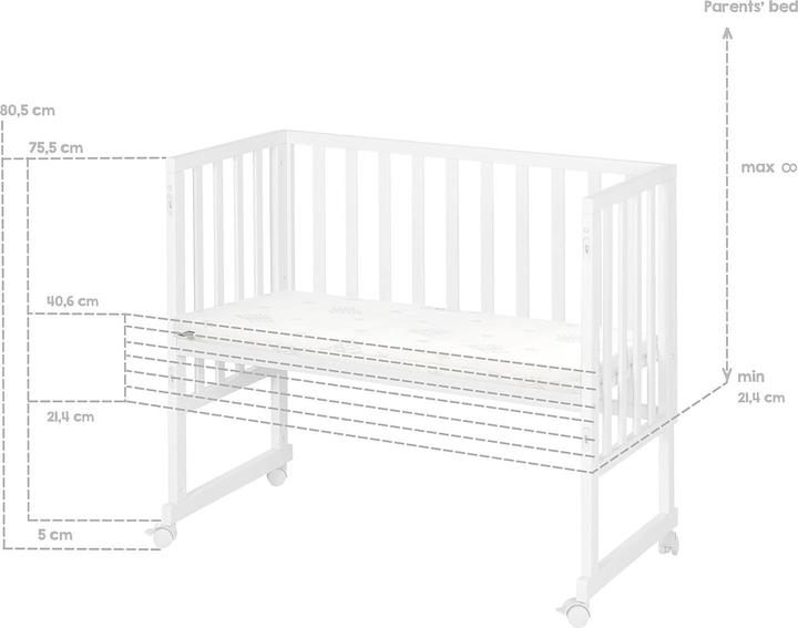 Image du produit Roba 3in1 avec barrière + matelas (45 x 90 cm)