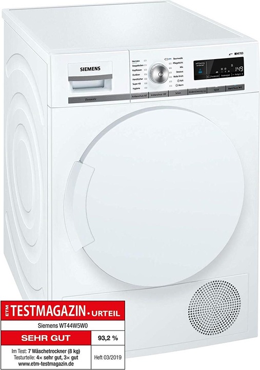 Image du produit Siemens WT44W5W0 iQ700 (8 kg, Droite, Prise UE)