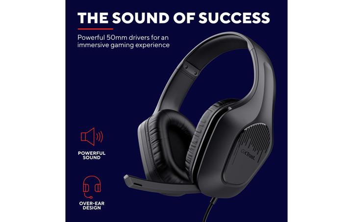 Actual product image Trust GXT415 ZIROX HEADSET - BLACK (Cable)