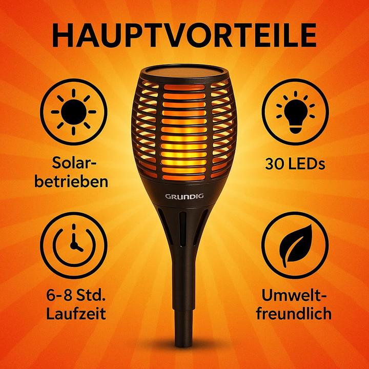 Produktbild Grundig Solarlampe "Flame"