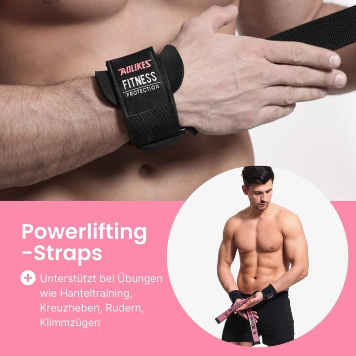 Produktbild Hermex Powerlifting-Strap Handgelenkbandage Zughilfe Handgelenkstrap