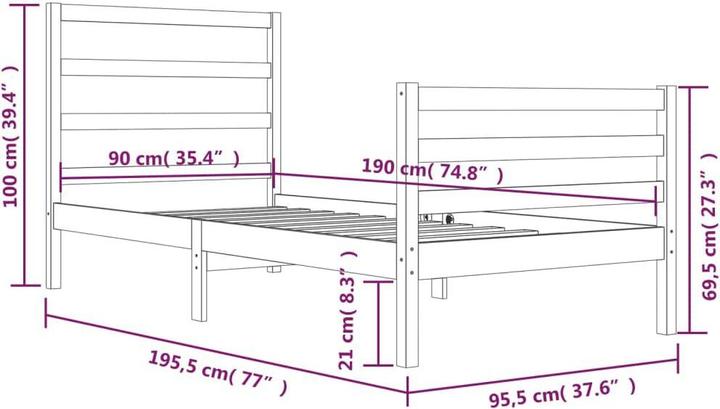Image du produit vidaXL Gervasio (90 x 190 cm)
