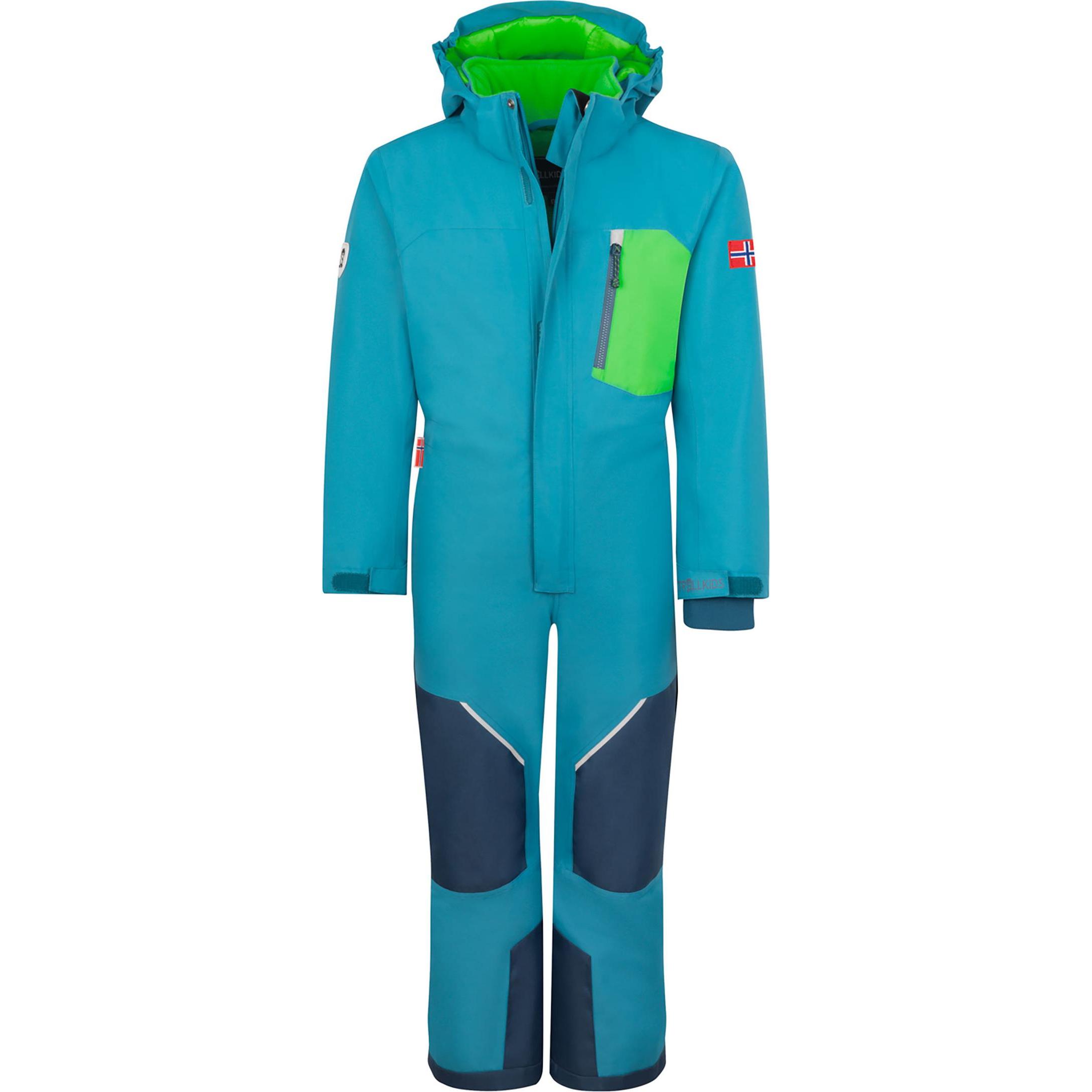 Trollkids, Unisex, Skijacke, Isfjord XT (122), Türkis, 122