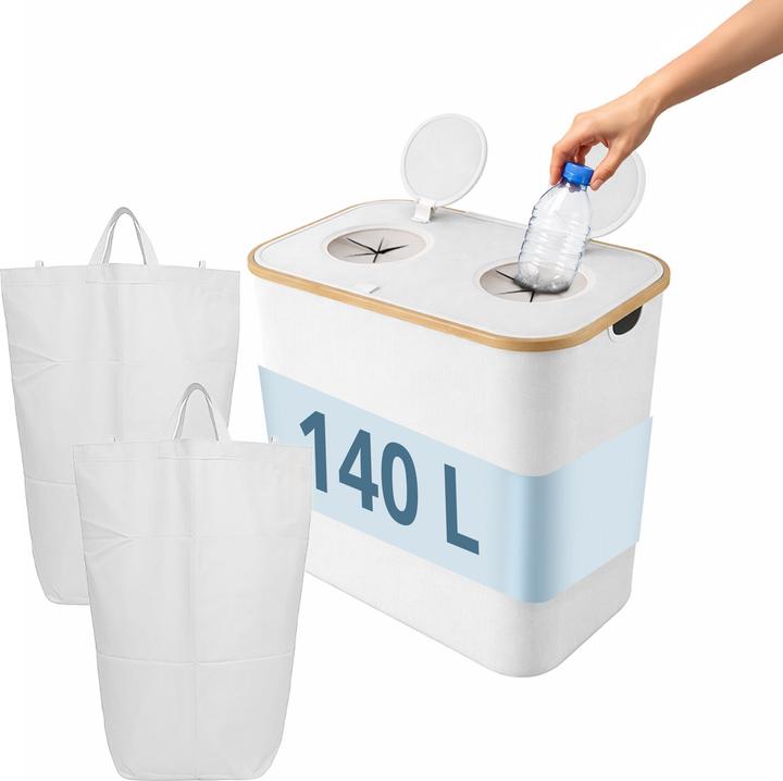 Produktbild Relaxdays Pfandflaschen-Sammelbehälter 2 Fächer (140 l)