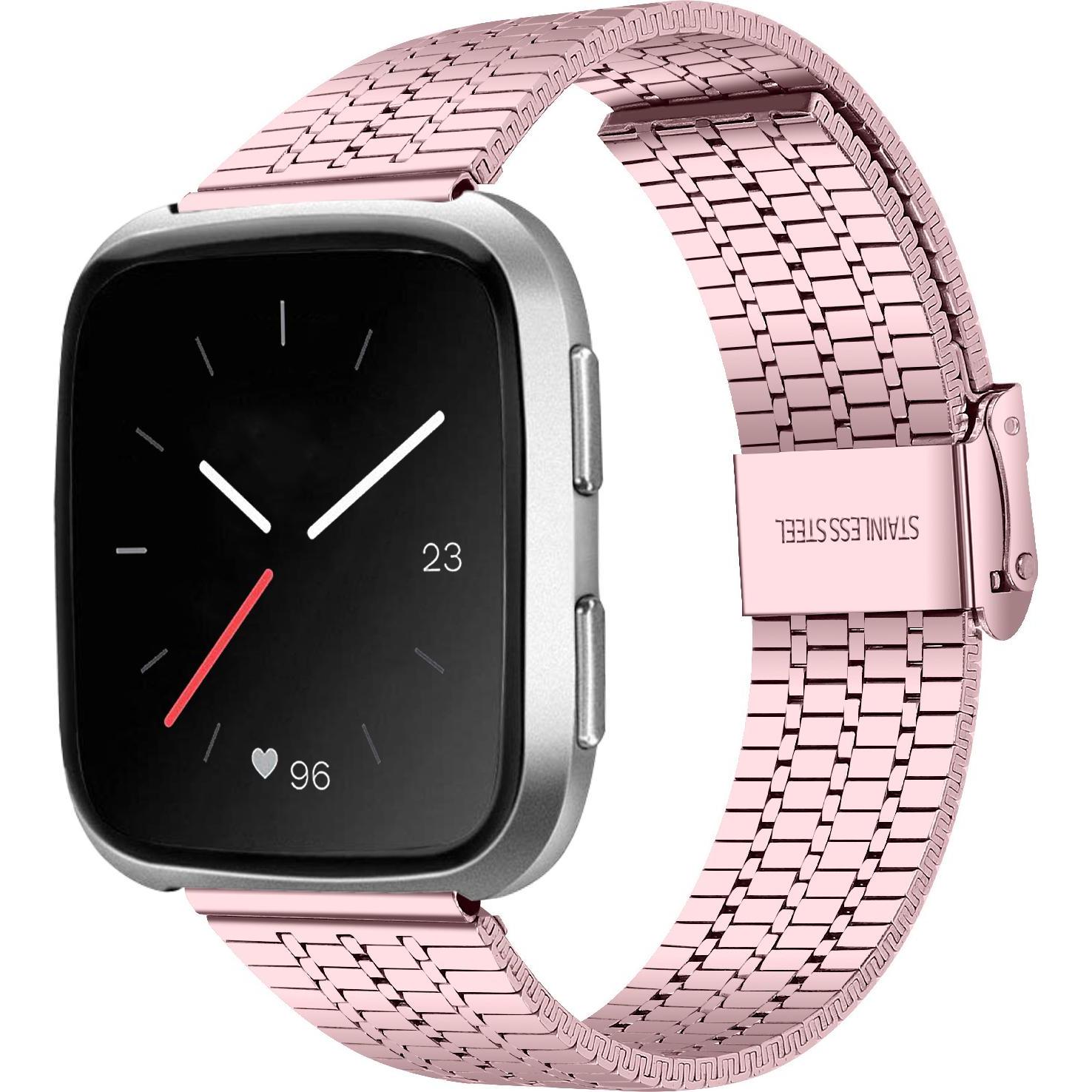 Thumbnail - Strap-it Stahlarmband (Edelstahl, Versa 2), Uhrenarmband, Rosa