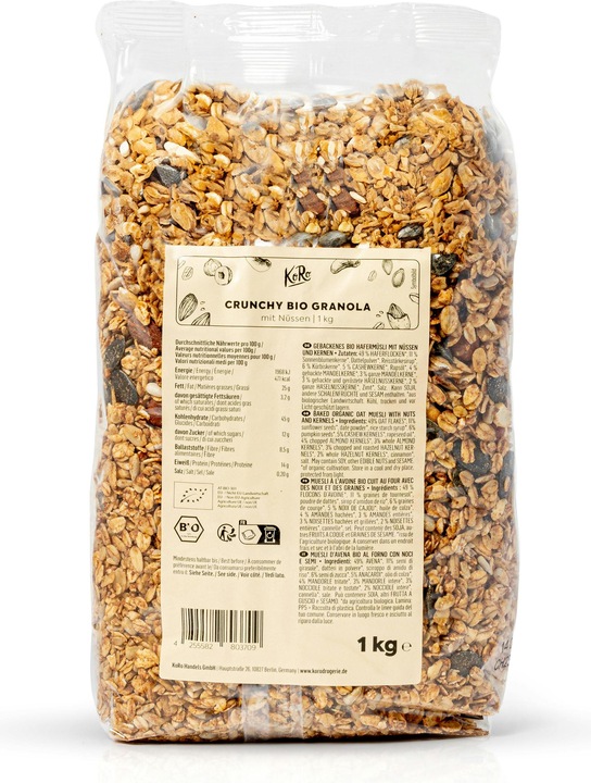 Actual product image KoRo Baked organic oat muesli with nuts and seeds (1000 g)