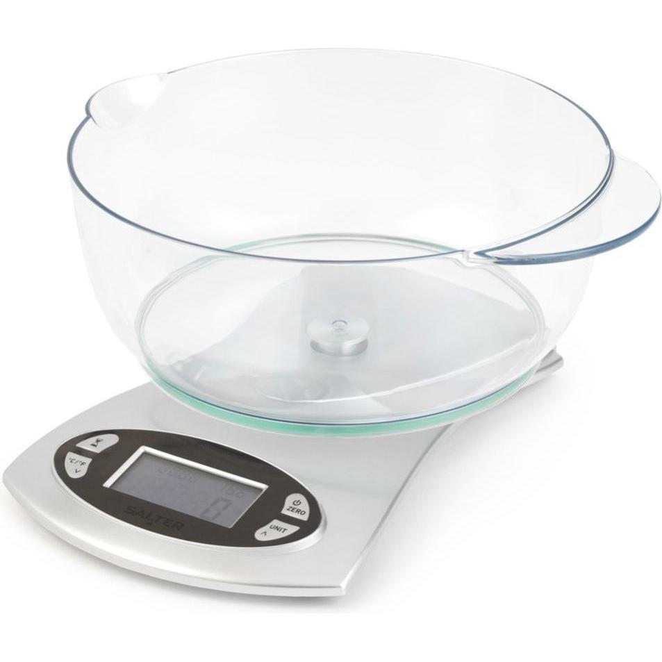 Salter 1069 SCFEU12 Electronic Bowl Scale, Bilancia da cucina, Argento