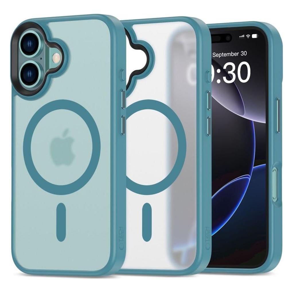 Tech-Protect MagMat MagSafe IPhone 16 Case - Blue (Apple IPhone 16), Smartphone Hülle, Blau