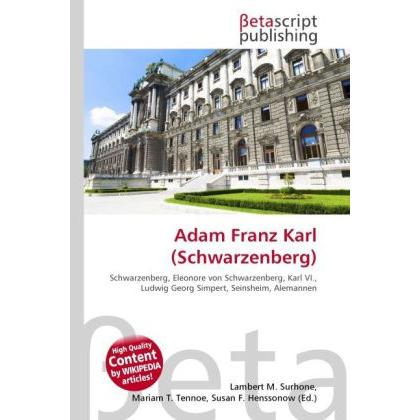 Adam Franz Karl (Schwarzenberg), Fachbücher