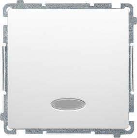 Actual product image Kontakt Simon single push-button with LED backlighting 10AX 250V white (BMP1L.01