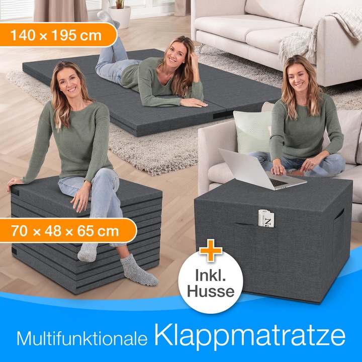Produktbild Bestschlaf Doppelgästematratze 3in2 (140 x 195 cm, Schaumstoffkern)