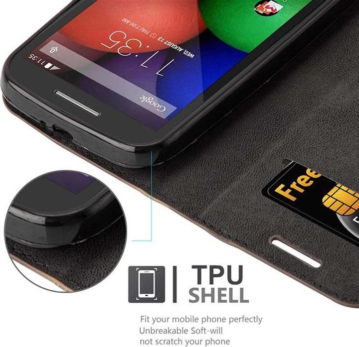 Actual product image Cadorabo Book Invisible Magnet Cover (Motorola Moto E)