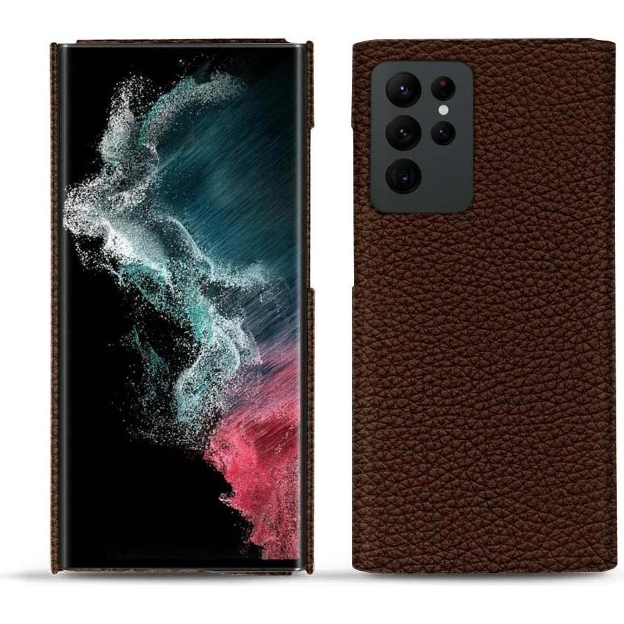 Noreve Lederschutzhülle (Samsung Galaxy S22 Ultra), Smartphone Hülle, Braun