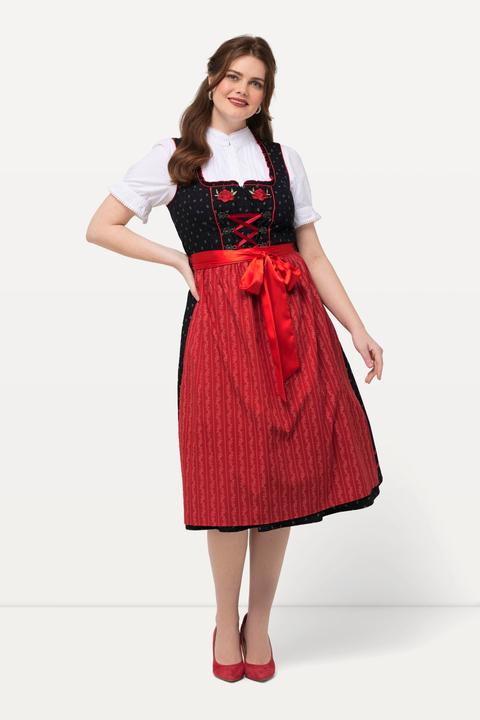 Produktbild Ulla Popken Dirndl, Blütenstickerei, Carree-Ausschnitt, ärmellos (56)