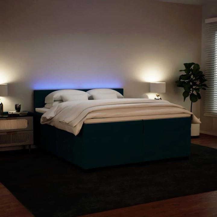 Actual product image vidaXL Bo x spring bed with mattress 200 x 200 cm velvet (200 x 200 cm)