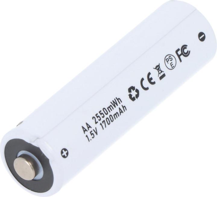 Actual product image AccuCell Akku 14500, AA, Li-ion, 1,5V, 1, 2,55Wh, mit USB-C Charging Port (AA, 1700 mAh)