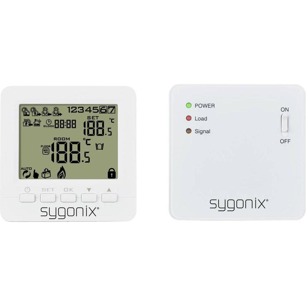 Thumbnail - Sygonix Funk-Raumthermostat, Thermostat, Weiss