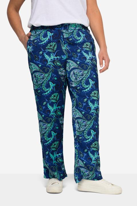 Image du produit Angel of Style Pantalon en satin à coupe confortable et imprimé all-over (46)