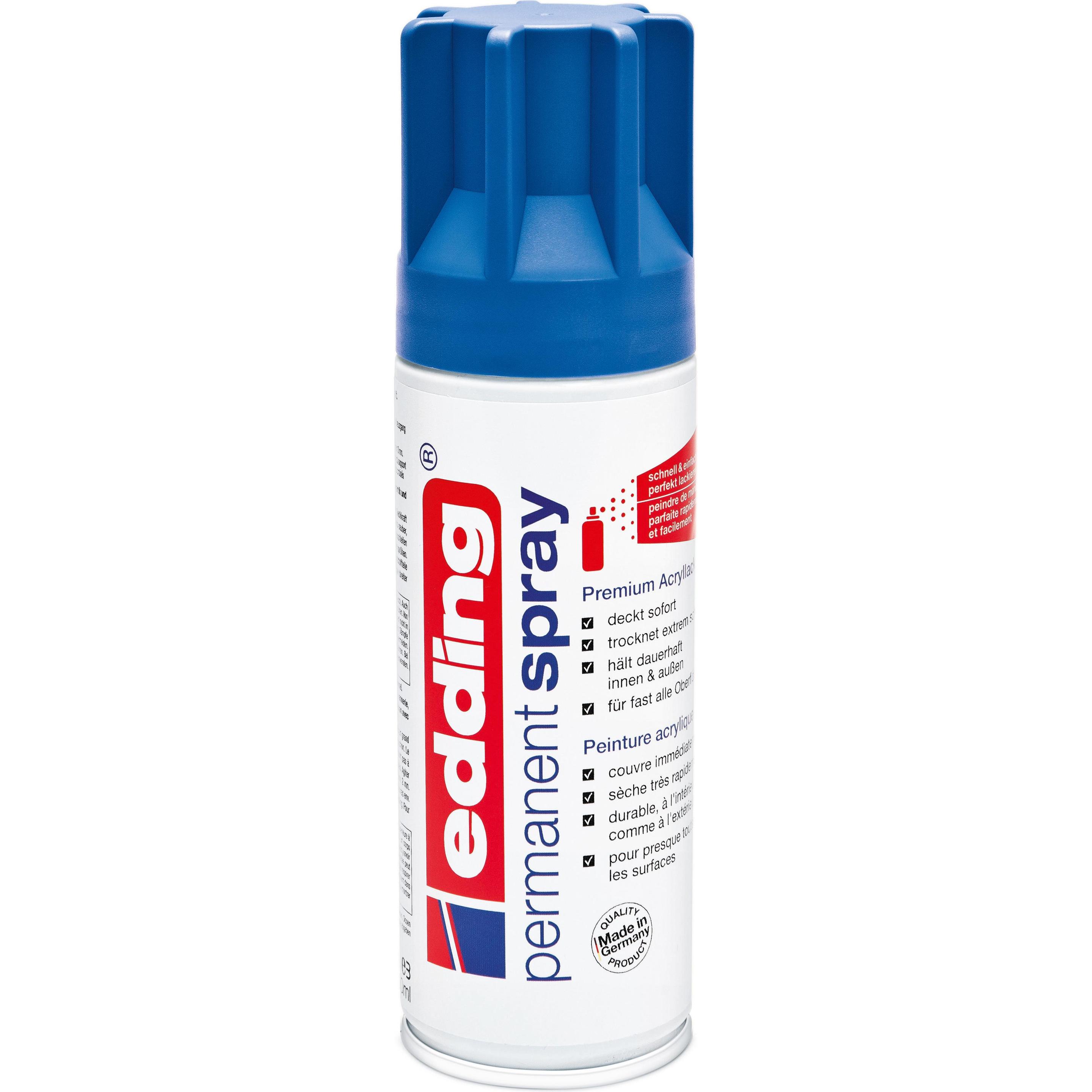 Edding, Künstlerfarbe + Bastelfarbe, Acrylspray (Enzianblau, 200 ml)