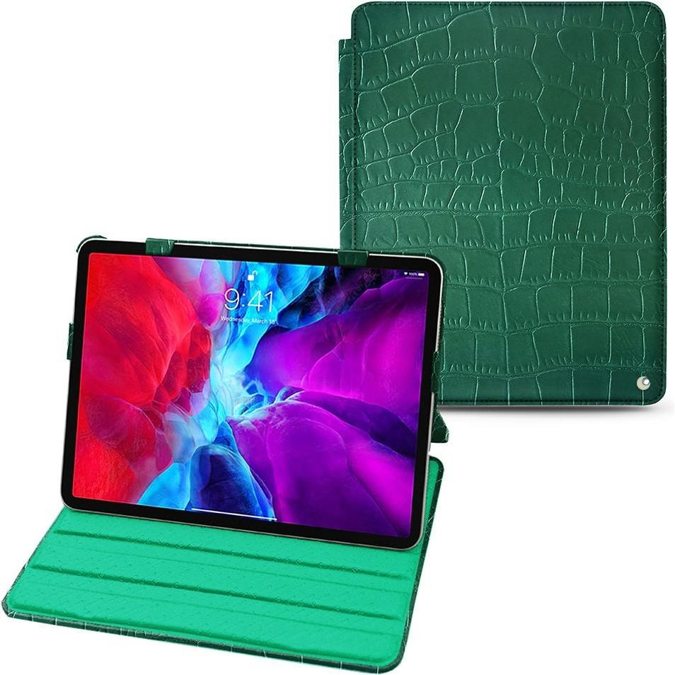 Noreve Lederschutzhülle horizontal (iPad Pro 12.9 2020 (4. Gen)), Tablet Hülle, Grün