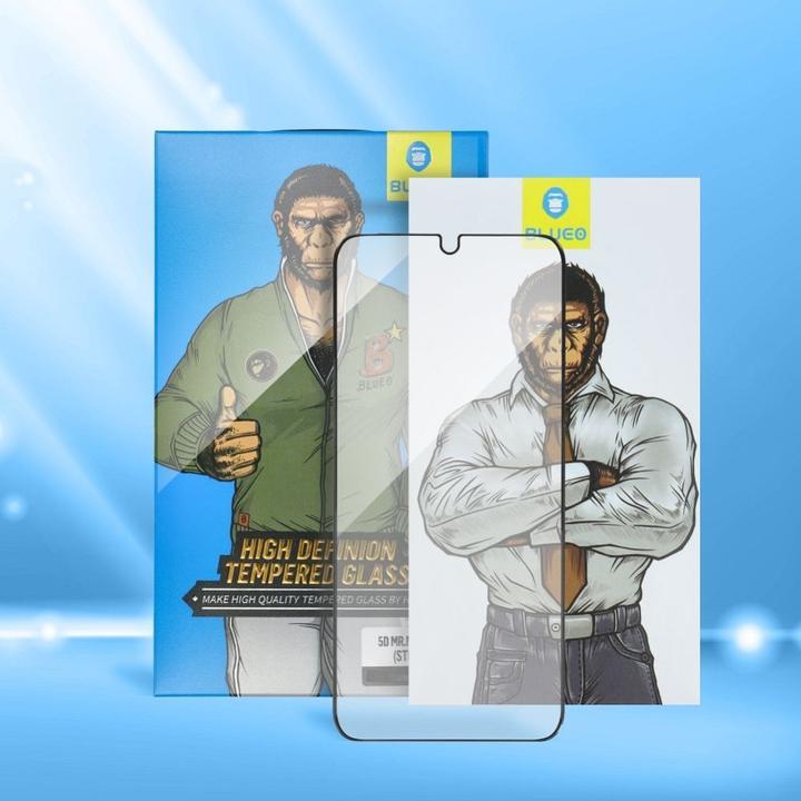 Actual product image Strong Other Blueo 5D Mr. Monkey Glass - Apple iPhone 13 black ( HD) (1 Piece, Apple iPhone 13)