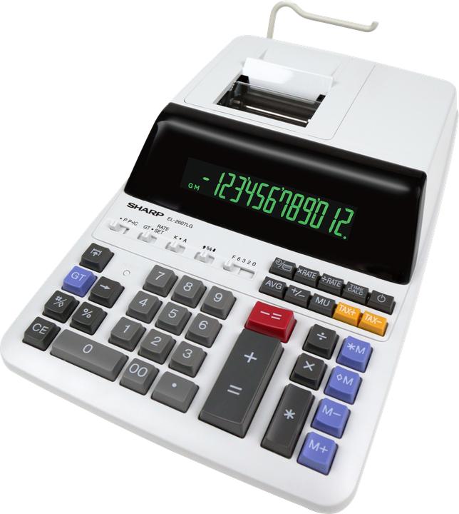 Sharp Printing desk calculator EL-2607 LG (Batteries, Electrical connection)