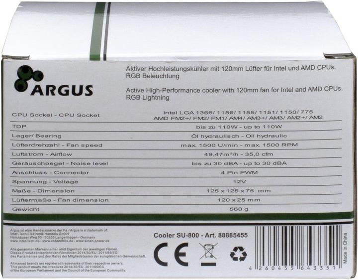 Produktbild Intertech Argus SU-800 (65 mm)