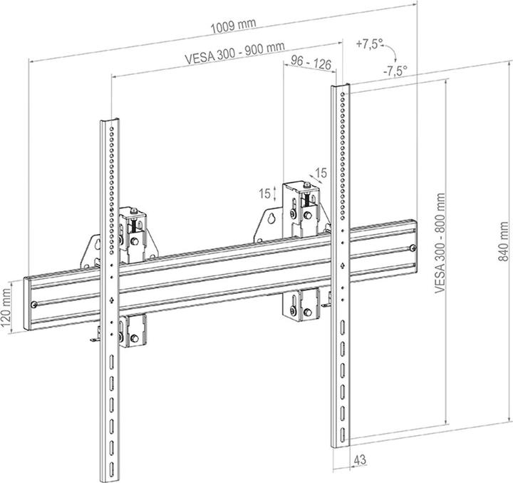Image du produit Hagor WH SYNCHRON HD 75-110 LANDSCAPE (Mur, 150 kg)