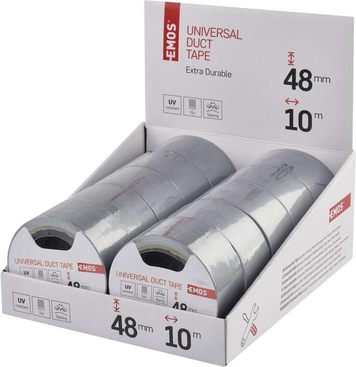 Produktbild Emos Universal Isolierband 48mm/10m DUCT TAPE, 10 Stk., box (48 mm)