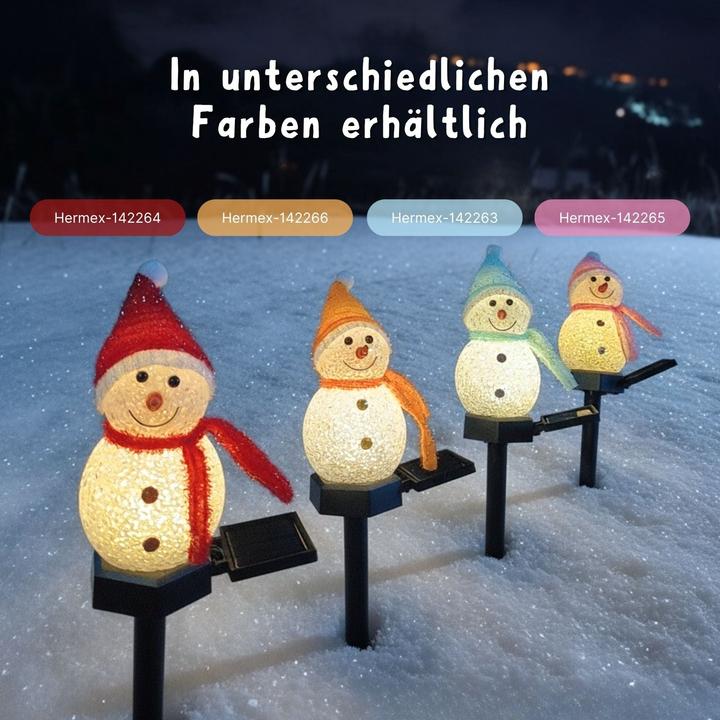 Image du produit Hermex LED Solarlampe Schneemann Solarleuchte Gartenbeleuchtung Dekoleuchte (IP55)