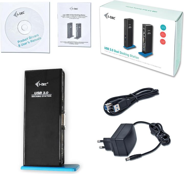 Produktbild i-tec USB 3.0 Dual Full HD Dock (USB-B, 4 Ports)
