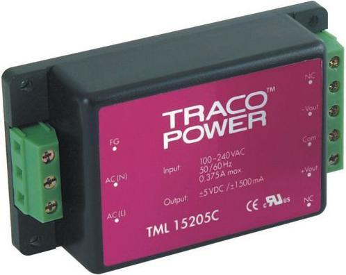 Produktbild TracoPower Netzteil gekapselt Chassis +/-15V 20W (Netzteil)