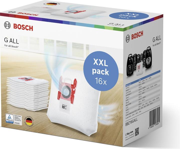 Produktbild Bosch Hausgeräte Staubbeutel Type G ALL XXL Pack, BBZ16GALL (16 x)