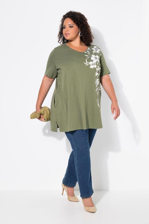 Produktbild Ulla Popken Longshirt, A-Linie, Motivdruck (58)