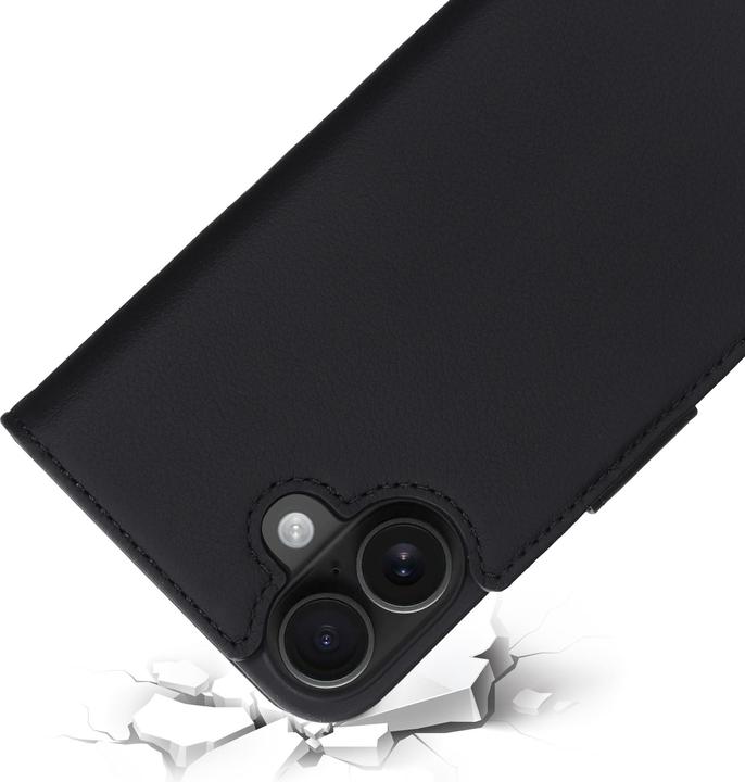 Immagine prodotto Mobiparts Leather Wallet Case Apple iPhone 16 Black (MagSafe Compatible) (Apple iPhone 16)