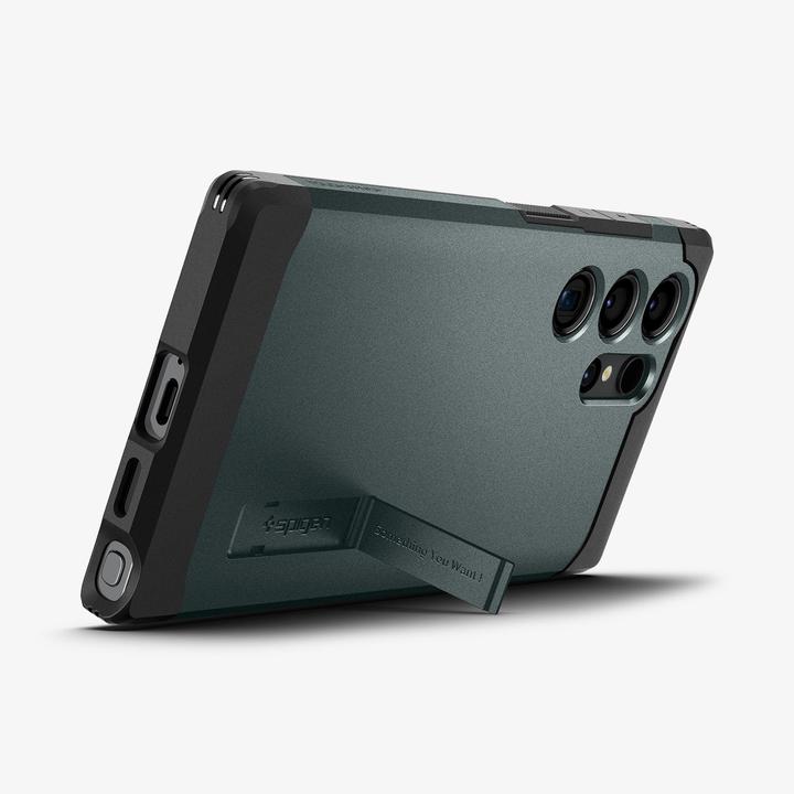 Actual product image Spigen Tough Armor S928 zielony/abyss green ACS07302 (Samsung Galaxy S24 Ultra)