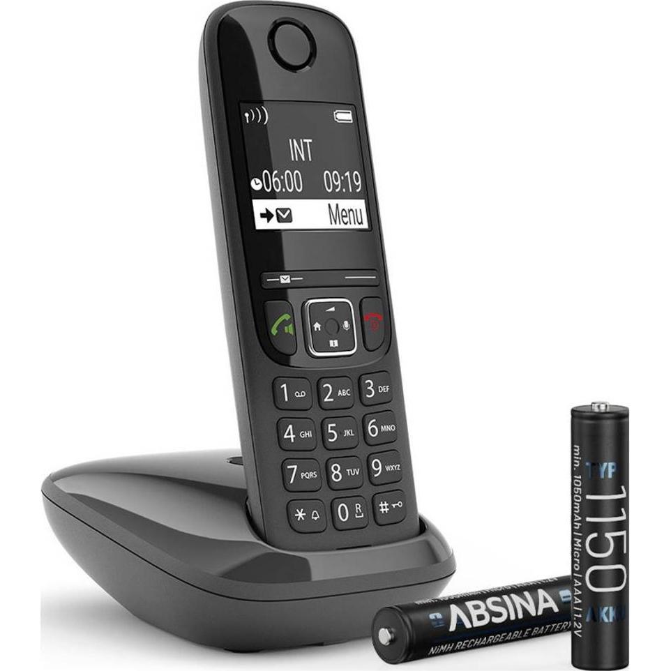 Absina Micro (AAA)-Akku NiMH 1.2 V 4 St. (4 pz., AAA / LR03 / Micro / R03 / AM4 / MN2400 / KR03), Batterie + pile