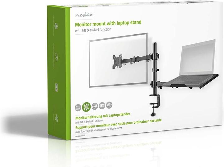 Actual product image Nedis Desk Monitor Holder | Notebook | 1 Screen(s) | 15 - 32 " | 75x75 / 100x100 | Int (Table, 32")