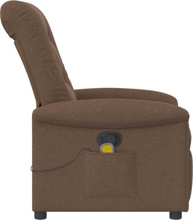Immagine prodotto vidaXL Poltrona massaggiante in tessuto marrone Poltrona TV massaggiante Poltrona con funzione di massaggio