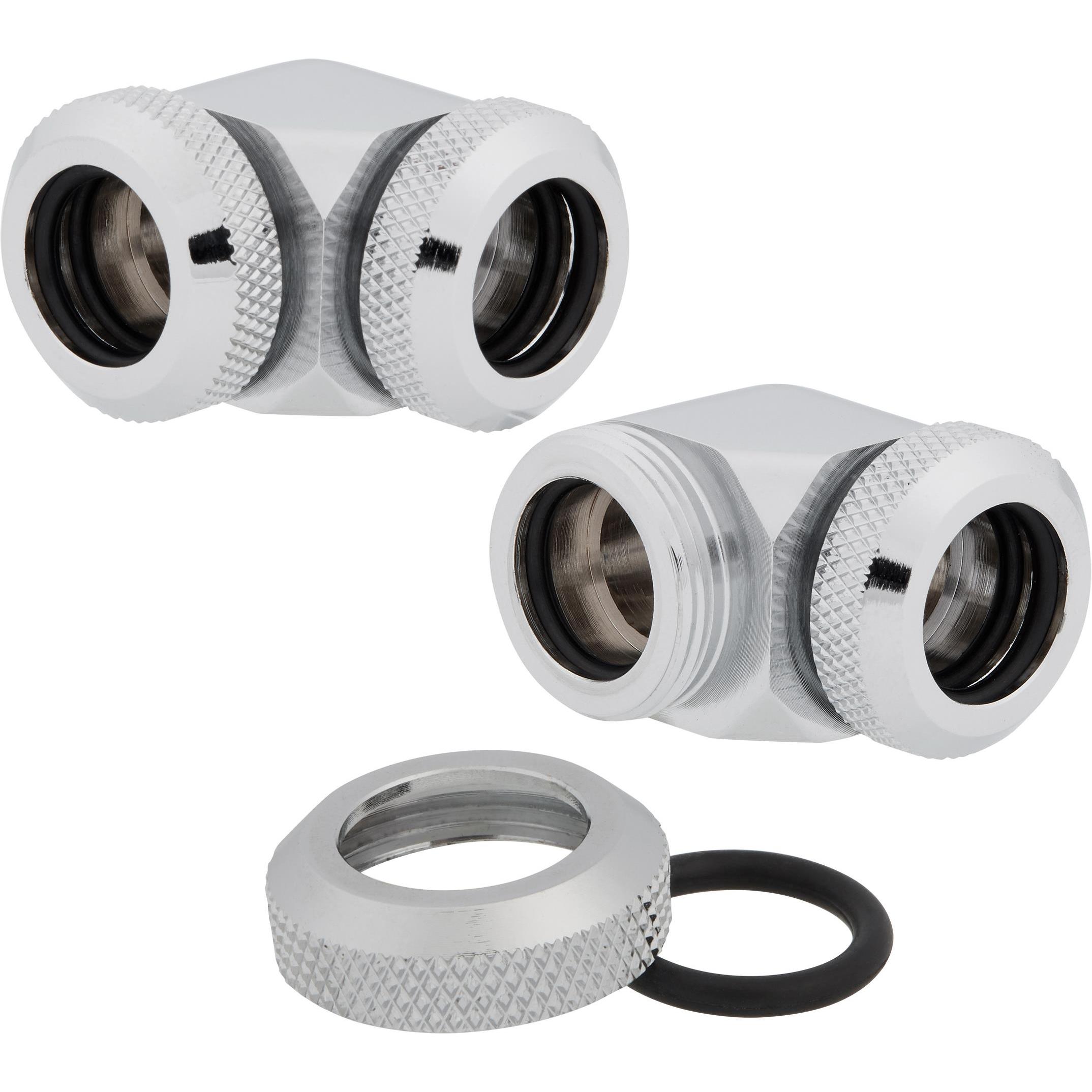 Thumbnail - Corsair Hydro X Series Fitting XF Hardline 2-pack, Wasserkühlung Anschluss, Silber