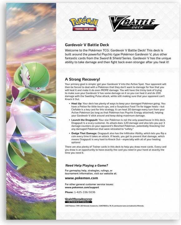 Immagine prodotto Pokémon Vbattle Deck - Gardevoir. EN (Inglese, Ponte)