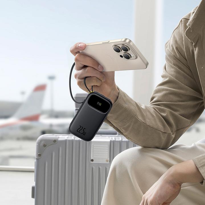 Immagine prodotto Baseus EnerFill FC31, 10000mAh, 22,5W, QC + PD, nero (10000 mAh, 22.50 W, 36.50 Wh)