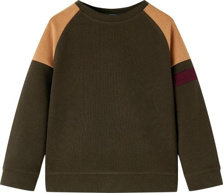 Produktbild vidaXL Kinder-Sweatshirt Dunkles Khaki und Kamelbraun (92)