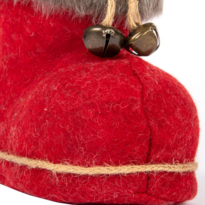 Produktbild Idena Nikolausstiefel rot 14x8x13,5cm mit Filzbezug