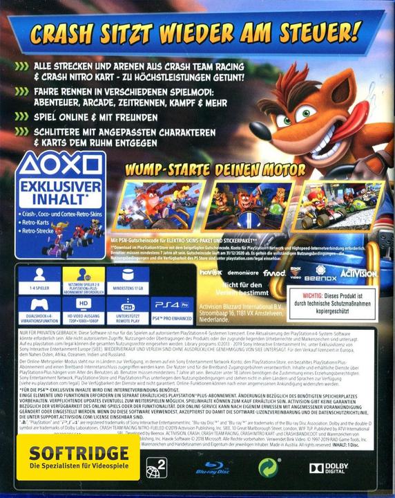 Actual product image Activision Crash Team Racing: Nitro Fueled (PS4, DE)