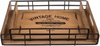 Immagine prodotto Ootb Vassoio legno / metallo, Vintage Home, set di 2