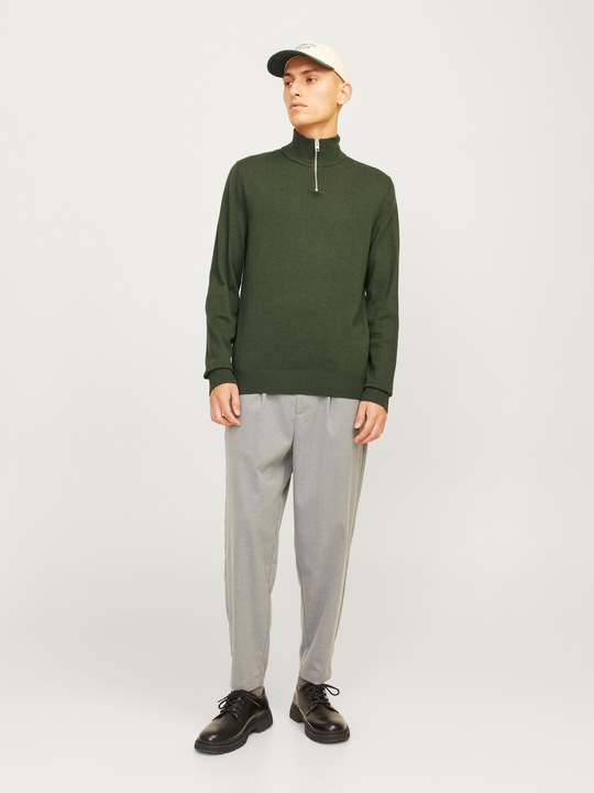 Immagine prodotto Jack & Jones Maglia a tinta unita con mezza cerniera Maglia con mezza cerniera (S)