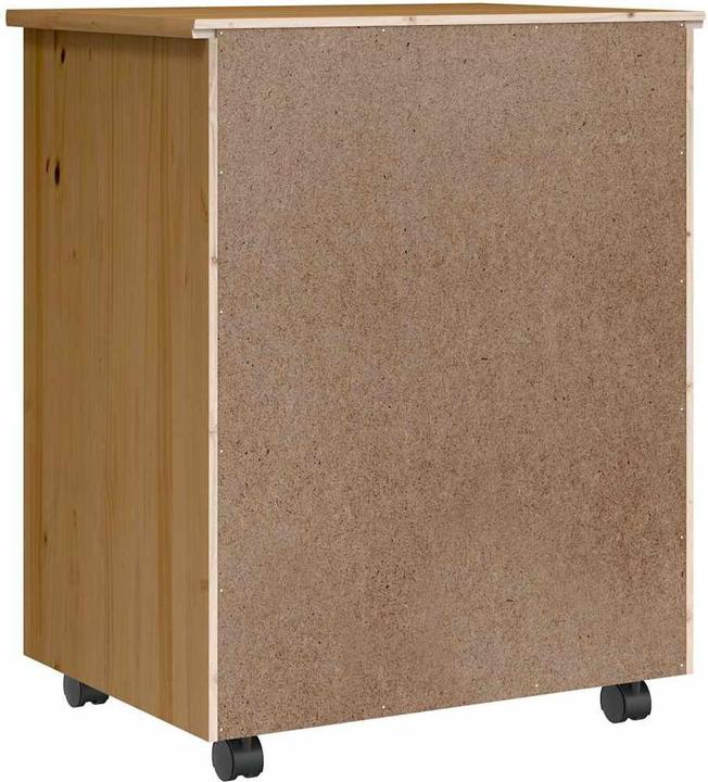 Produktbild vidaXL Rollschrank mit Schubladen MOSS Honigbraun Massivholz Kiefer (53 x 39 x 65.50 cm)